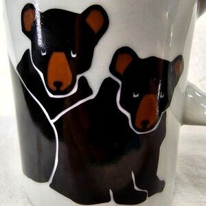 Marc Tetro Bears Mug Momma w Three Cubs Coffee Tea Pop Art Canadian Danesco